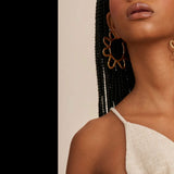 Women's New White Three-Dimensional Flower Design Sling Joint Skirt HZ0628