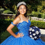 Yarn Vocal Solo Dress 2025 Blue Three-Dimensional Flowers High-End Feel Fluffy Skirt Tug Tail Heavy Industry Performance Clothes Female