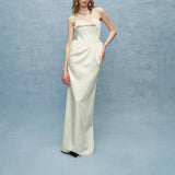 New Sweet Morning Dress Engagement Birthday Dress Elegant Sfin-Bunnyed Brace