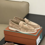 Loafers Women&Men's Shoes Leather Shoes Round Head Flat Floor Casual Shoes High Quality Shoes