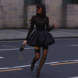 Autumn 2025 New Style Style Style Body Soaking Hem Net Yarn Sexy Dress Woman DJPT