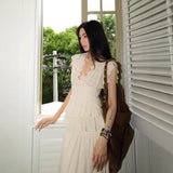 Sanguan / Summer Simple Classical Cold Fairy Lace Lace Dress Half Dress Set