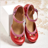 New Coarse Heel Princess Candy Single Shoes Women's Casual Hollow Sandals 43 Yards High Quality Shoes