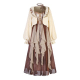Design Fan Butterfly Chinese Style Improvement Han Element Women's Coat Sling Skirt Suit 8898