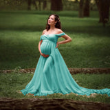 Women's Lace With Spinning Pregnant Women Floating Tail Fluttering Sleeves Photography Dress 1110 Maternity