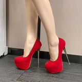 And Autumn New Fashion Sexy Night Club High Heel Single Shoes Water Table Shallow Fine Heel Women's Shoes 45 Yards High Quality Shoes