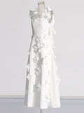 Style Dress 2025 Summer New French Three-Dimensional Flower Decoration Slings Swing Dress Women's Dress