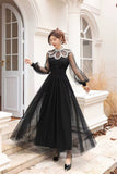 Autumn And Winter Heavy Industry Famous Diamond Decoration Net Fairy Atmosphere Dress Long Dress Host Banquet Dress