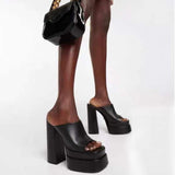 Heel Shoes 2025 Spring Sandals One-×Öped Slippers Hate The Sky High Cool Slippers Women's Large Shoes High Quality Shoes