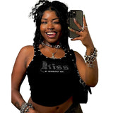 Fashion Stud Hot Diamond Short Top 2025 Spring And Summer New Umbilly T-Shirt DJPT