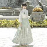 And Poetry Chinese Style Improvement Han Elements Women's Shirt Shawl Half Dress Suit 8923