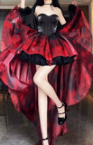 Gown Party Dress Lolita Dress Christmas Dress Burgundy Birthday Dresses SD1132