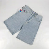 Vintage Loose Denim Shorts Men Harajuku Punk High-Waisted Denim Shorts Men's Loose Tide DJPT