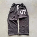 Trend Street Loose Sweatwear Suit Men And Women's Hip-Hop Sports Zipper Hoodie Trousers Set DJPT