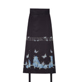 Design Fantasy Night Butterfly Chinese Style Improvement Han Elements Female Shirt Horse Face Dress Set 9081