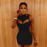 Jersey Knitless Sleeveless Ass Short Dress 2025 Summer New Dress Dress DJPT