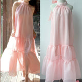 New Girl Feeling Solid Color Sweet Sleeveless Dress Dress Loose Age-Sensitive Atmosphere Long Dress