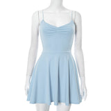 Women's Summer New Simple Sexy Solid Color Sling Skirt Dress Dress Woman DJPT