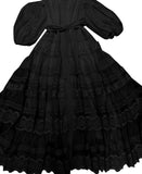 Women's Clothing 2025 Summer New High-End Lantern Sleeve Water-Soque Embroidery Strapped Dress Body Girl