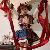 Star Idol Lolita Shirt Half Dress Everyday Cute Lolita Sweet Dress Set 6913
