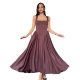 Summer New Women's Collar Sexy Sleeveless Wrinkled Temperament Dress Dress Dress Woman HZ0628