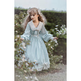 Design New Love Letter OP Long-Sleeved Skirt Fresh Cute Lolita Sweet Soft Sister Dress 6435