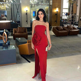 Autumn 2025 New Fashion Open Fork Dress Famous Style Sexy Temperament Big Flower Bra Dress DJPT