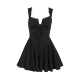 Summer 2025 New Fashion Women's Elegant Ass Dress Vintage Style Temperament Sexy Dress Woman DJPT