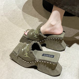 Slippers Women Wear 2024 Summer New Butterfly Thick-Bottomed Slippers Millennium Hot Girls Sexy Toe High-Heeled Sandals High Quality Shoes