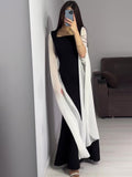 Autumn Bat Sleeves To Close The Waist Of The Famous Hepburn Wind Black And White Stitching Dress Woman
