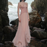 New Morning Robe High-End Dress Wedding Lace Fish Bone Bra Swing Net Yarn Dress