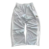 Simple Striped Casual Pants Men And Women Retro Harajuku Loose Straight DJPT