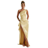 Summer New Collar Open Fork Women's Sexy Body Dressing Dress Dress HZ0628