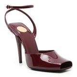 Square Head Small Fish Mouth With Thin High Heel Show Patent Sandals Large Size Stumbling Women's Shoes High Quality Shoes