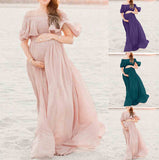 Chiffon Sexy Loose Tailed Shoulder Pregnant Skirt Maternity
