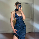 Summer 2025 New Bag Ass Dress Composite Lace Sexy Open Sling Dress Woman DJPT