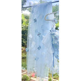 Three-Dimensional Flower Blue Mesh Corset Sexy Beautiful Thoracic Fish Bone Top 2024 New