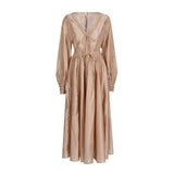 V-Neck Lantern Sleeve Drawstring Design Shirt With Same-Line Half-Skirt Elegant Women's Set 2025 Summer New