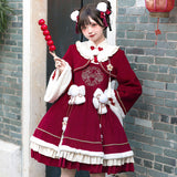 Year Lolita Women Sling Skirt Draped Daily Cute Lolita Sweet Dress 6985