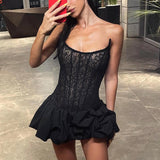 Fish Bone Waist Bud Dress Bosom Dress Bosom Boobs Tsets Tat DJPT