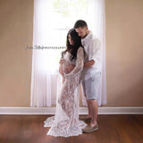 Pregnant Woman Shoots Photo Lace Dress Pregnant Woman Before Opening Lace Drag Dress 8849 Maternity