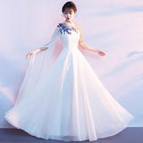 Performance Dress Female Dress Adult White Solo Contest Poetry Recitation Guzi Ancient Style Dress 2025 New