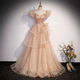 Beauty Solo Vocal Art Dress Female Folk Song Singing Performance Dress Host Princess High Sense