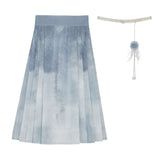 Design Wisto Yunchuan Chinese Style Improvement Han Elements Women's Blouse Half Dress Set 9204