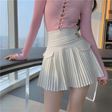 A-Word Skirt 100-Fold Skirt High-Waist Temperament Short Skirt Spring 2025 New Shade Thin Skirt Female Tide DJPT