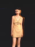 Linaza With The Heavy Industry Ordered Diamond Sling Dress 2024 Summer Delicate Famous Vest Dress