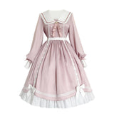 Design New Love Letter OP Long-Sleeved Skirt Fresh Cute Lolita Sweet Soft Sister Dress 6435