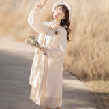 Design New Flower Room Set Hanfu Women's Element Jacket Sling Skirt Set Autumn And Winter 8495