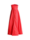 Women's Dress 2025 Spring New Women's Dress Red Mostly Roses Spliced Bra Long Dress Women
