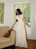Sanguan / Summer Simple Classical Cold Fairy Lace Lace Dress Half Dress Set